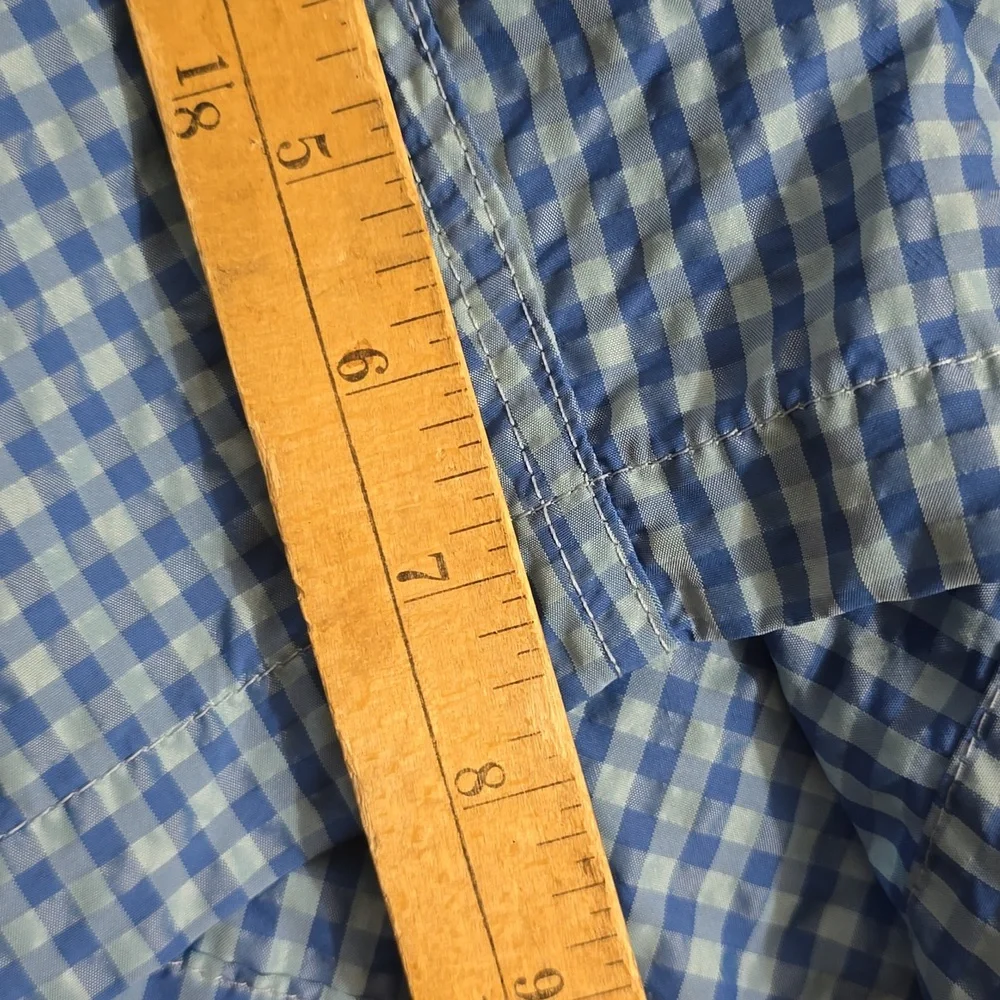 PETER MILLAR Royal Blue‎ Swim Trunk Lined Plaid Sz 38 XL